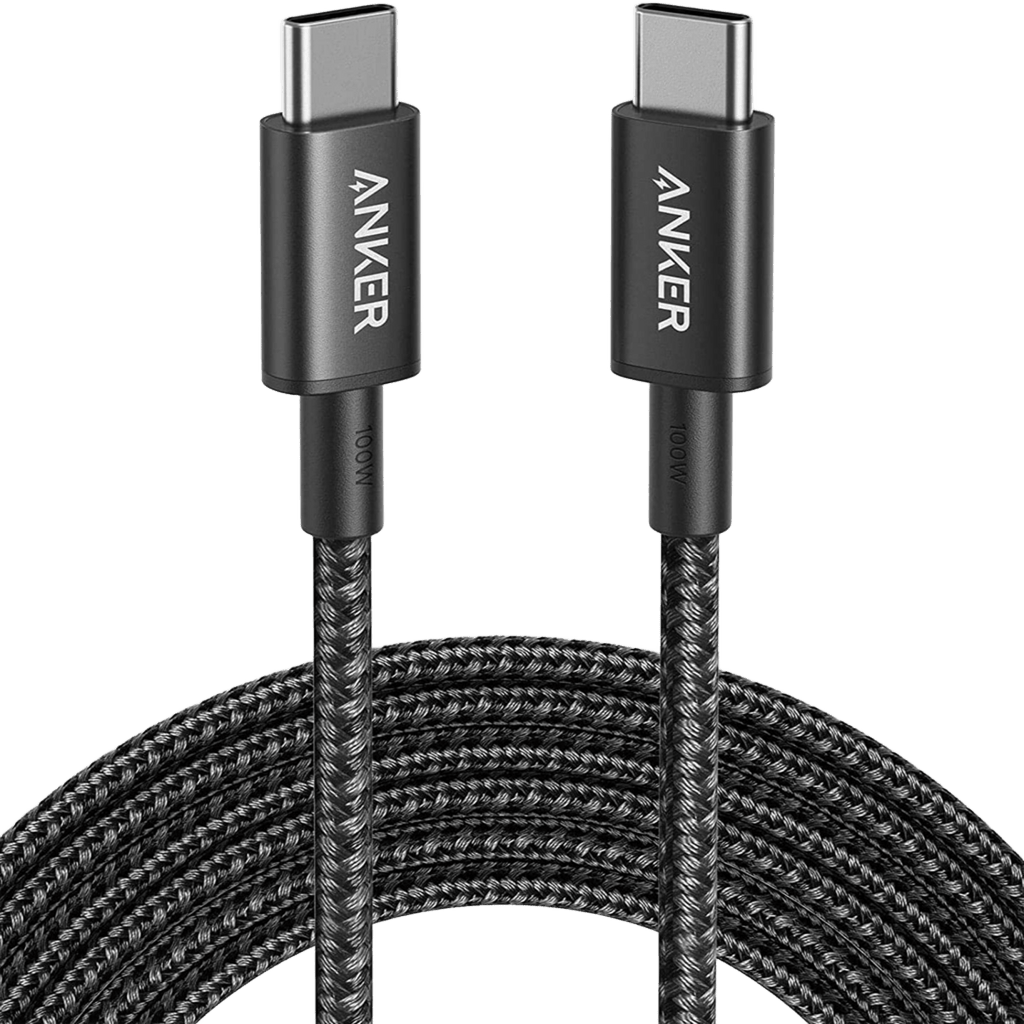 Anker 575 USB-C Docking Station (13-in-1) and New Nylon USB-C to USB-C 100W Cable (10 ft)